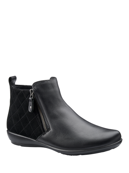 Hotter Winchester Xtra Wide Equestrian-Inspired Quilt Boots - view 2, Black