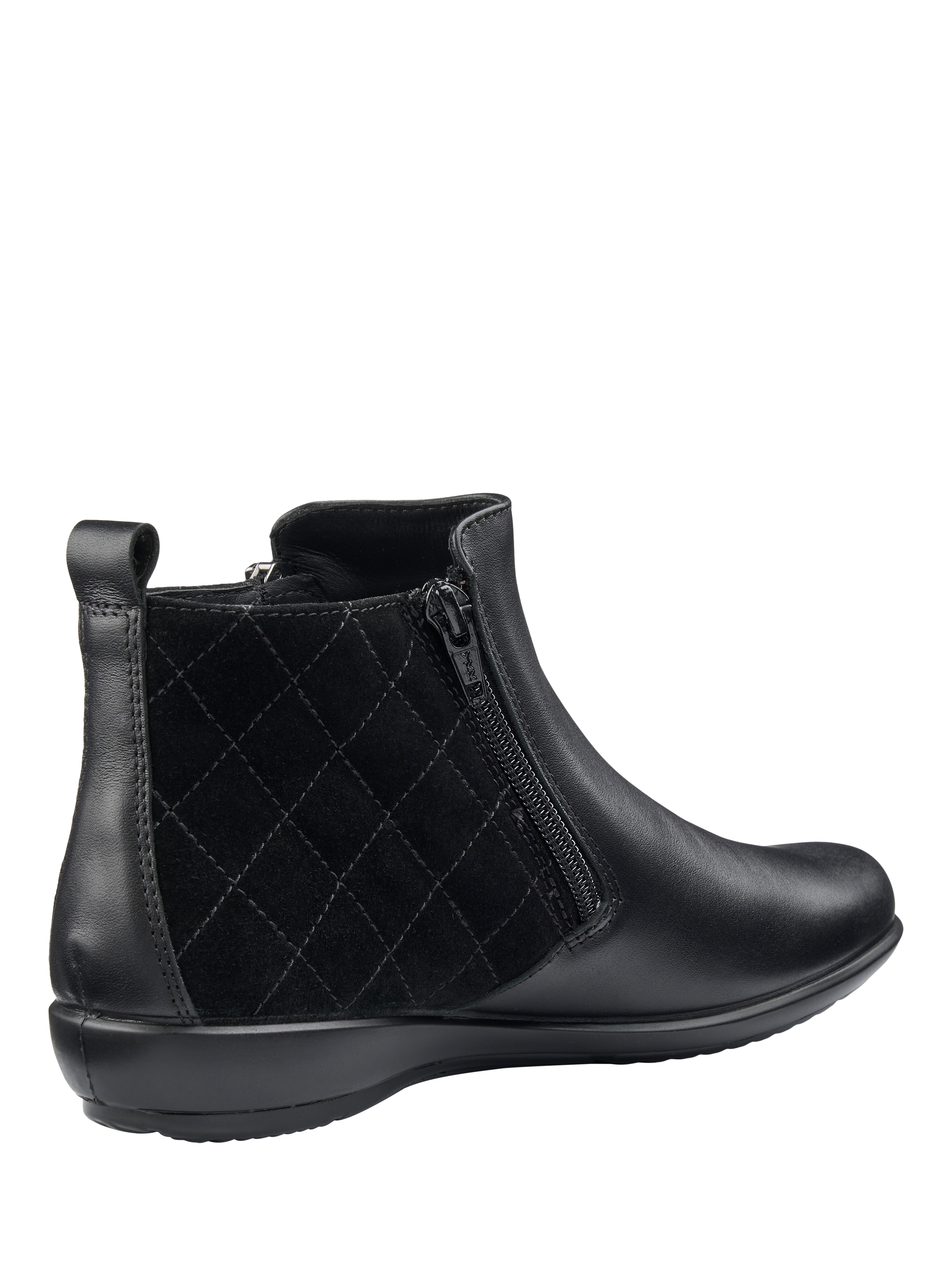 Product image 4 of 5, which shows Hotter Winchester Leather Blend Ankle Boots, Black, 3S