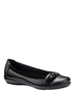 Hotter Sparrow Leather Loafers, Black - view 2, Black
