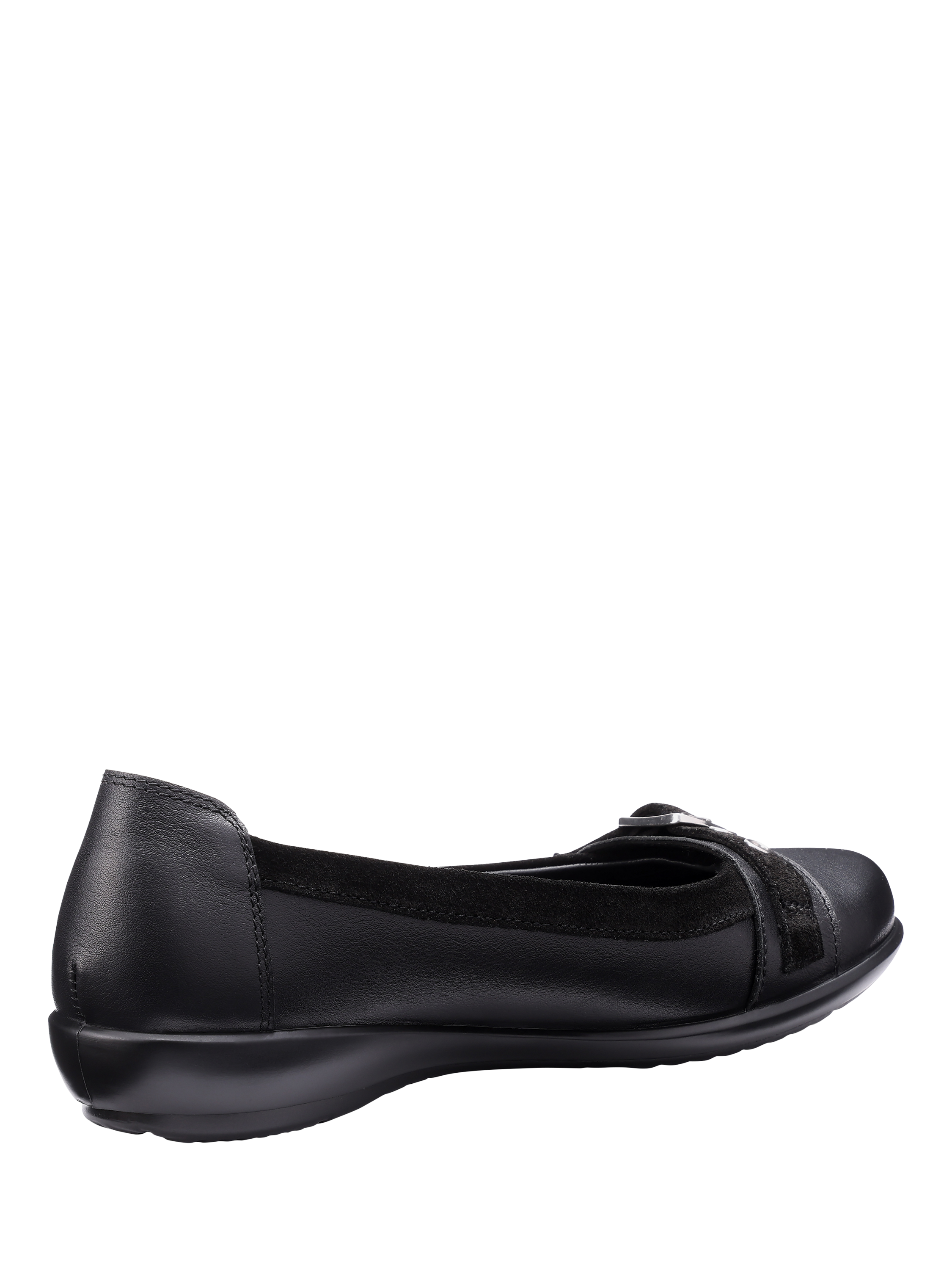 Product image 4 of 4, which shows Hotter Sparrow Wide Fit Leather Loafers, Black, 3W