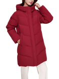 Bosideng Mid Length Down Coat, Rasberry