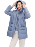 Bosideng Classic Casual Duck Down Parka, Steel Blue