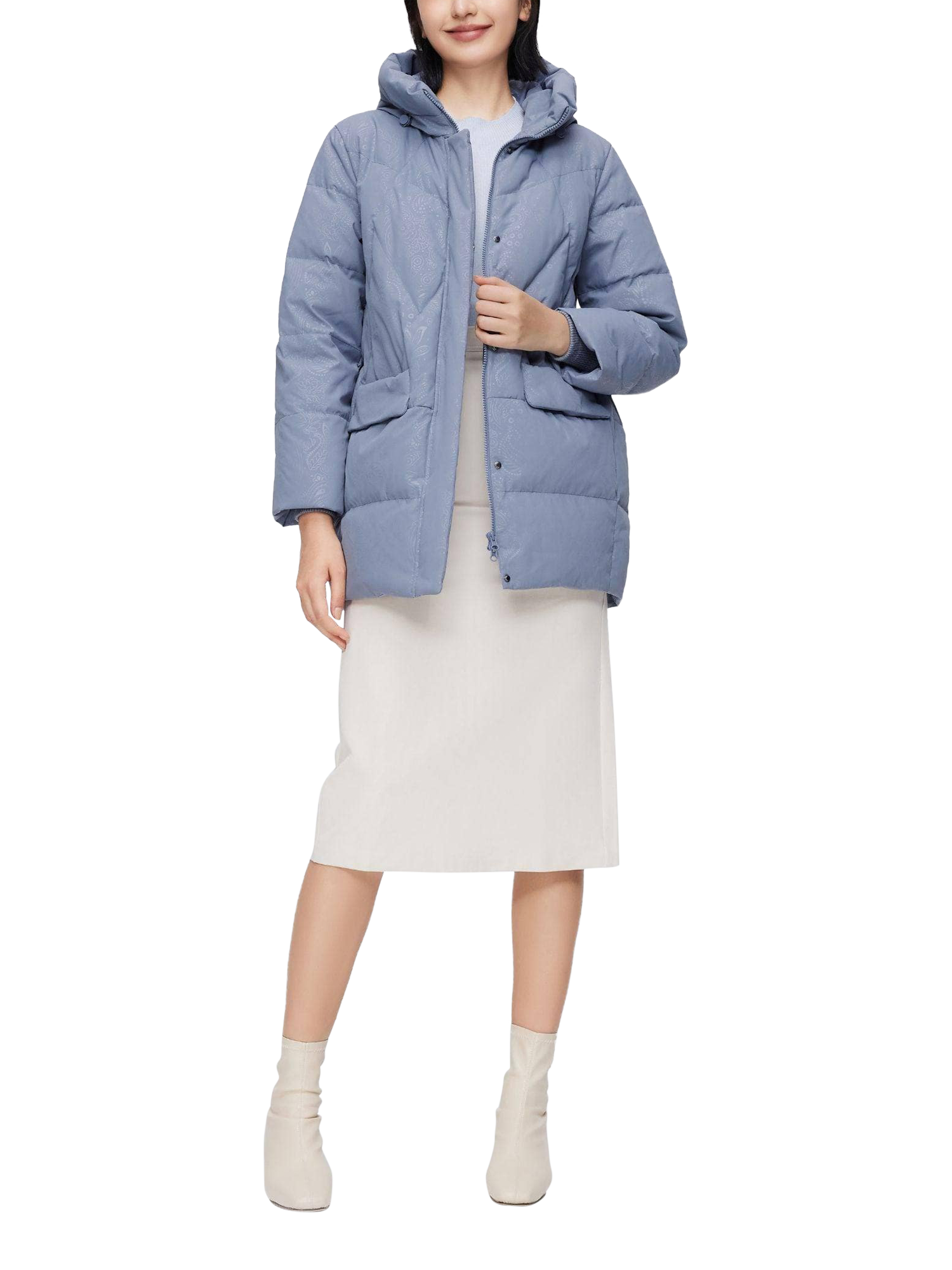 Product image 3 of 9, which shows Bosideng Classic Casual Duck Down Parka, Steel Blue, 6