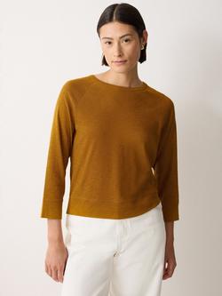 Jigsaw Luxe Raglan Sleeve T-Shirt, Brown