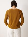 Jigsaw Raglan Sleeve Jersey Top, Brown