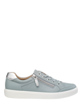 Hotter Chase II Leather Zip and Go Trainers, Sage