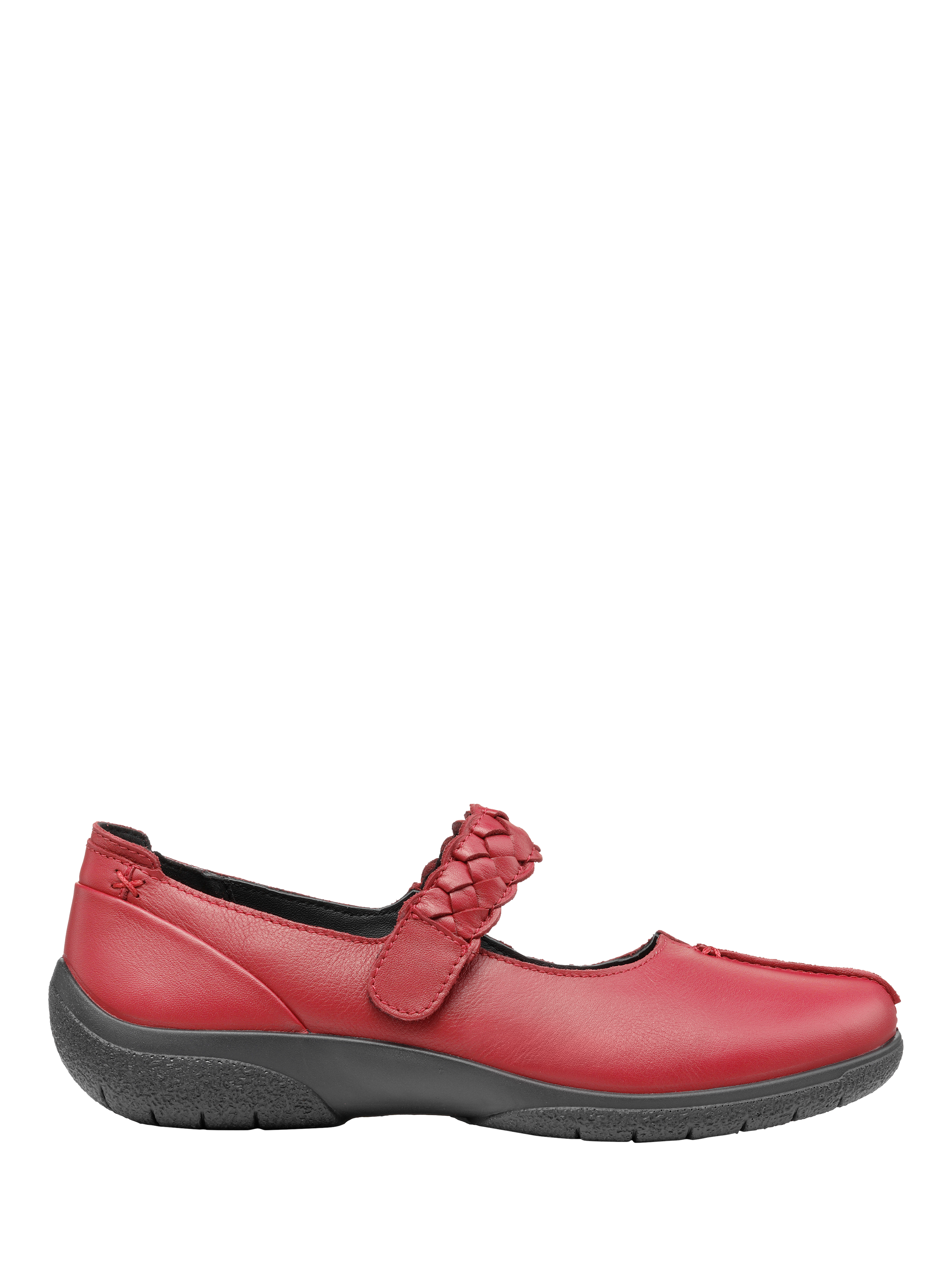 Product image 1 of 4, which shows Hotter Shake II Classic Mary Jane Shoes, Red, 3S