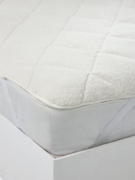 John Lewis Fleece Mattress Topper, White