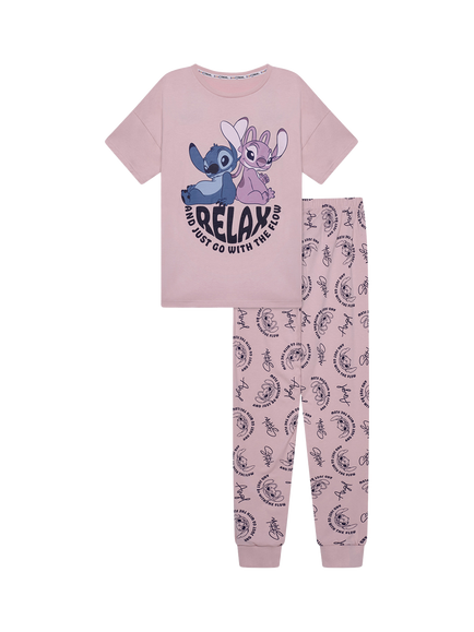 Brand Threads Stitch Pyjamas, Pink, Pink