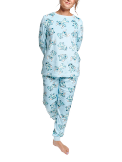 Brand Threads Stitch Divine Fleece Pyjamas, Blue, Blue