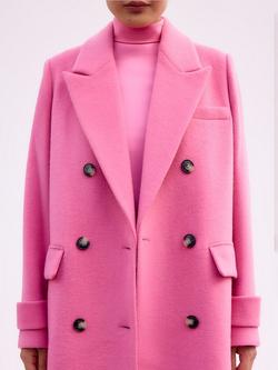 Ro&Zo Oversized Wool Blend Coat - view 2, Pink