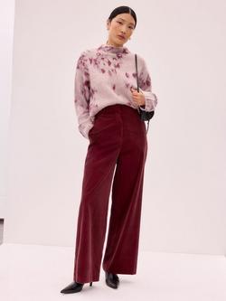 Ro&Zo Abstract Floral Jacquard Knit Jumper, Pink/Multi, Pink/Multi