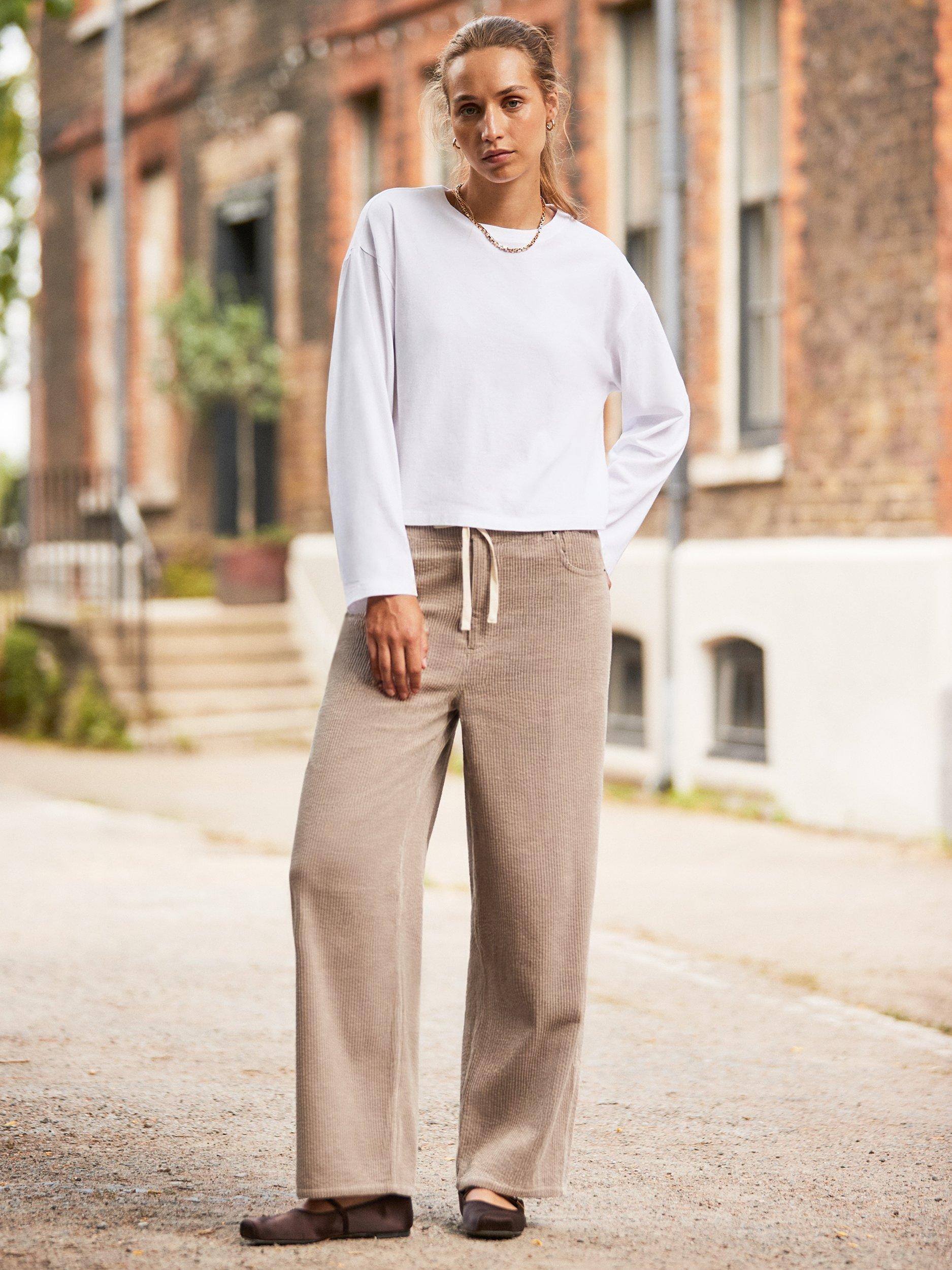 Product image 1 of 3, which shows Ro&Zo Ultimate Long Sleeve Top, White, XS