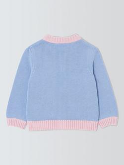 John Lewis Baby's Cotton Flamingo Cardigan, Multi - view 2, Multi