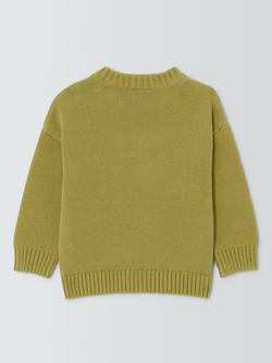 John Lewis Baby's Cotton Lemon Jumper, Green - view 2, Green