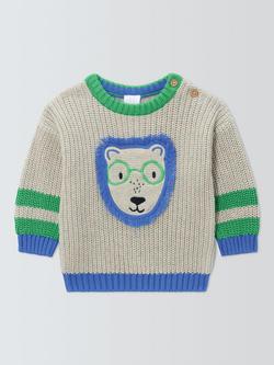 John Lewis Baby Lion Jumper, Multi, Multi