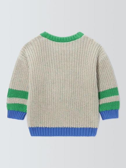 John Lewis Baby Lion Jumper, Multi - view 2, Multi