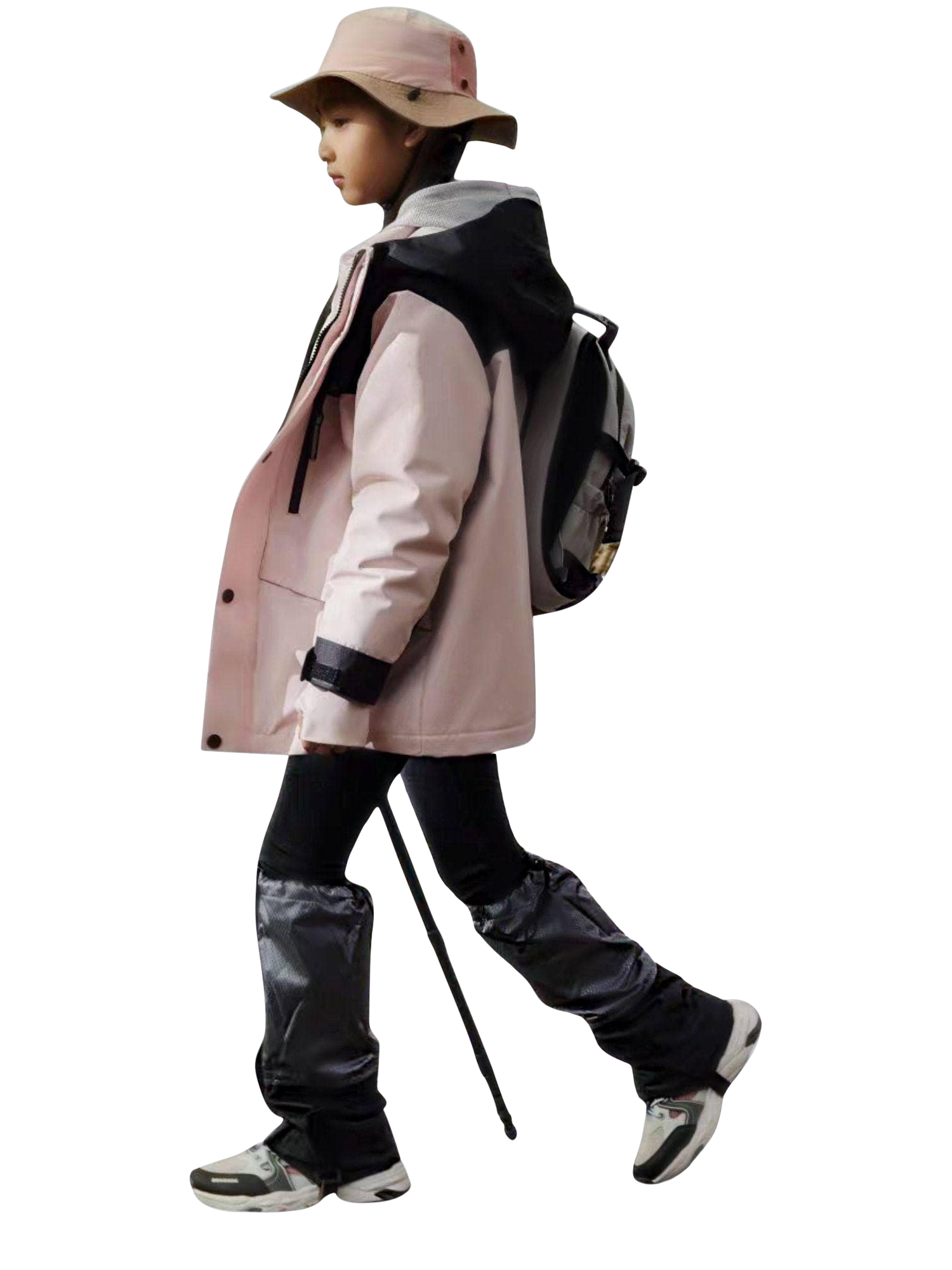 Product image 3 of 10, which shows Bosideng Kids' Unisex 3-in-1 Functional Down Jacket, Pinkish Tan, 6 years|7 years