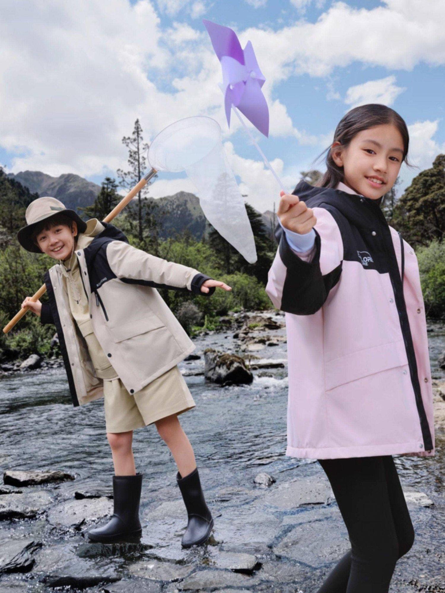 Product image 10 of 10, which shows Bosideng Kids' Unisex 3-in-1 Functional Down Jacket, Pinkish Tan, 6 years|7 years