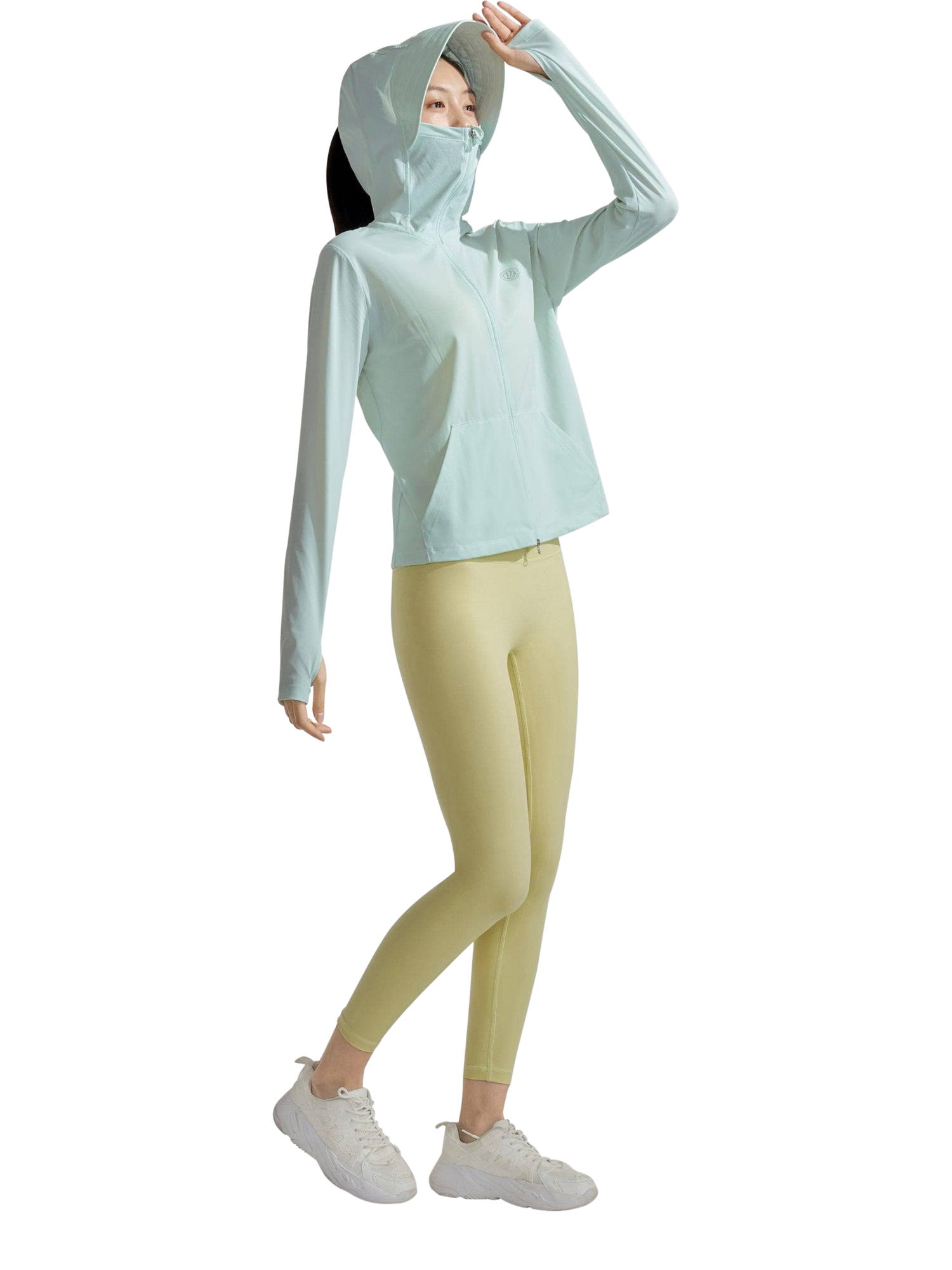 Product image 3 of 6, which shows Bosideng UPF Protection Hooded Yarn Jacket, Pastel Aqua, 4