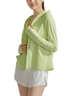 Bosideng UPF Protection Hooded Yarn Jacket, Pastel Green
