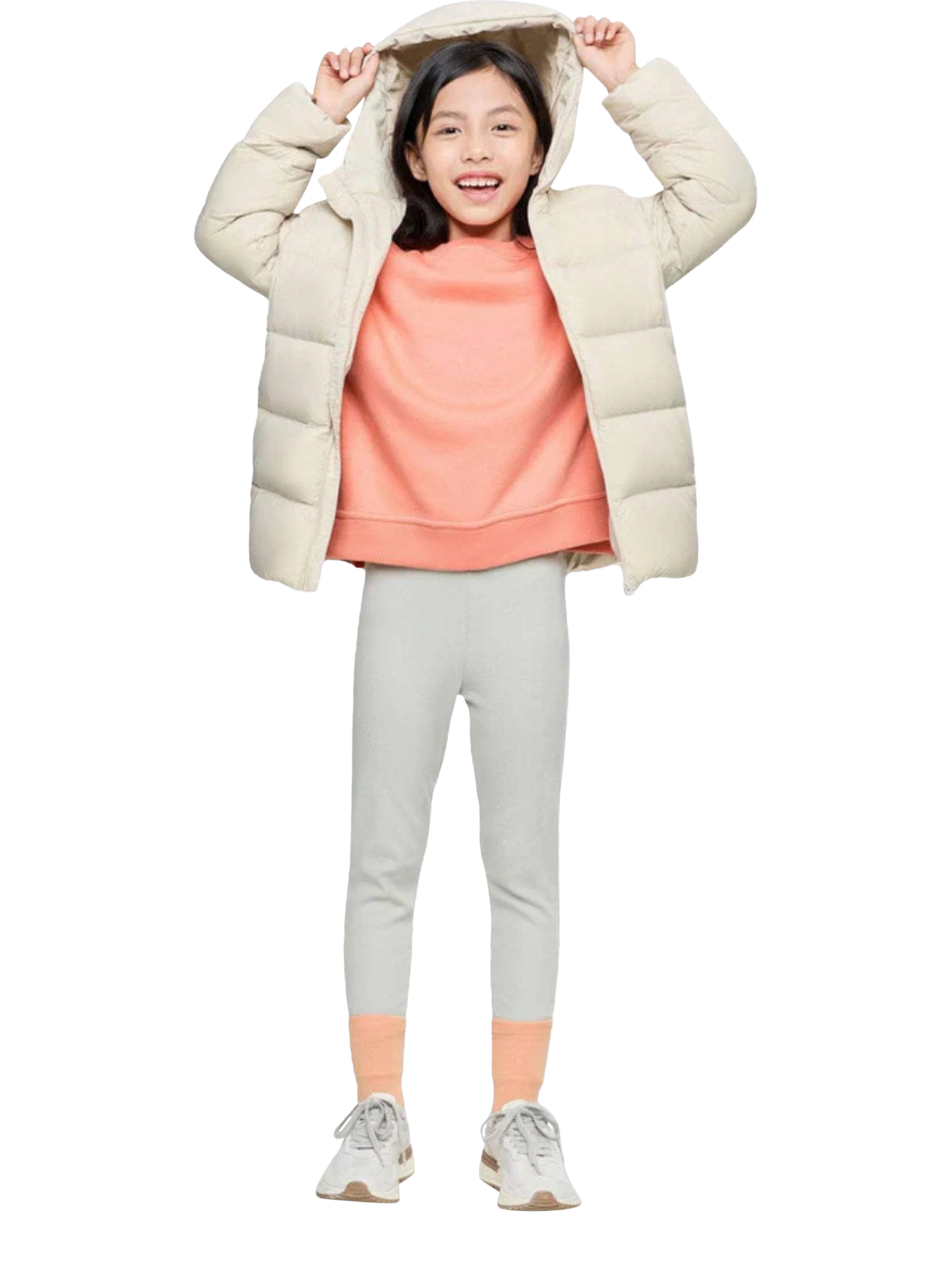Product image 1 of 5, which shows Bosideng Kids' Unisex Everyday Down Jacket, Oat, 11 years|12 years