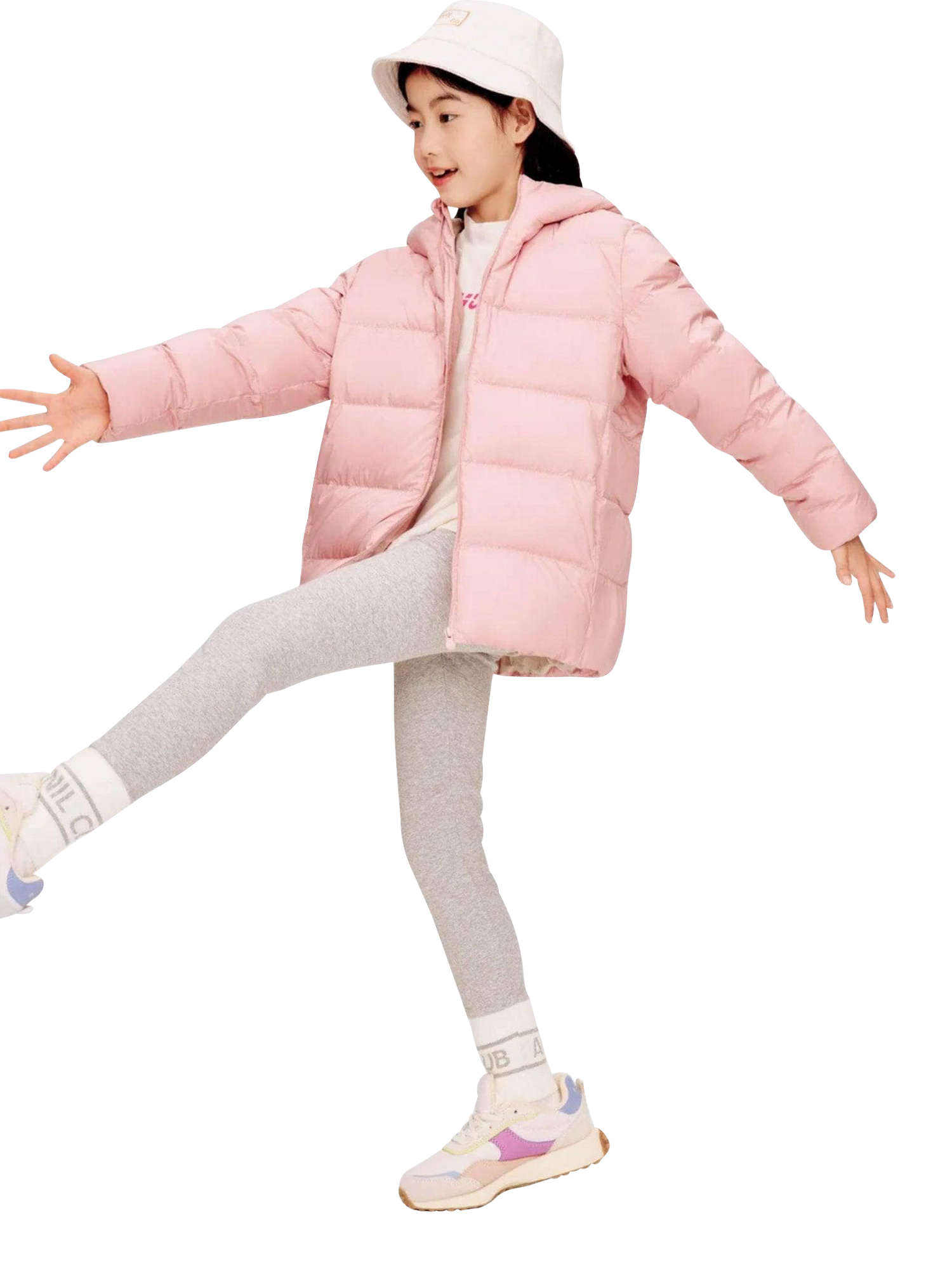 Product image 3 of 5, which shows Bosideng Kids' Unisex Everyday Down Jacket, Powder Pink, 3 years|4 years