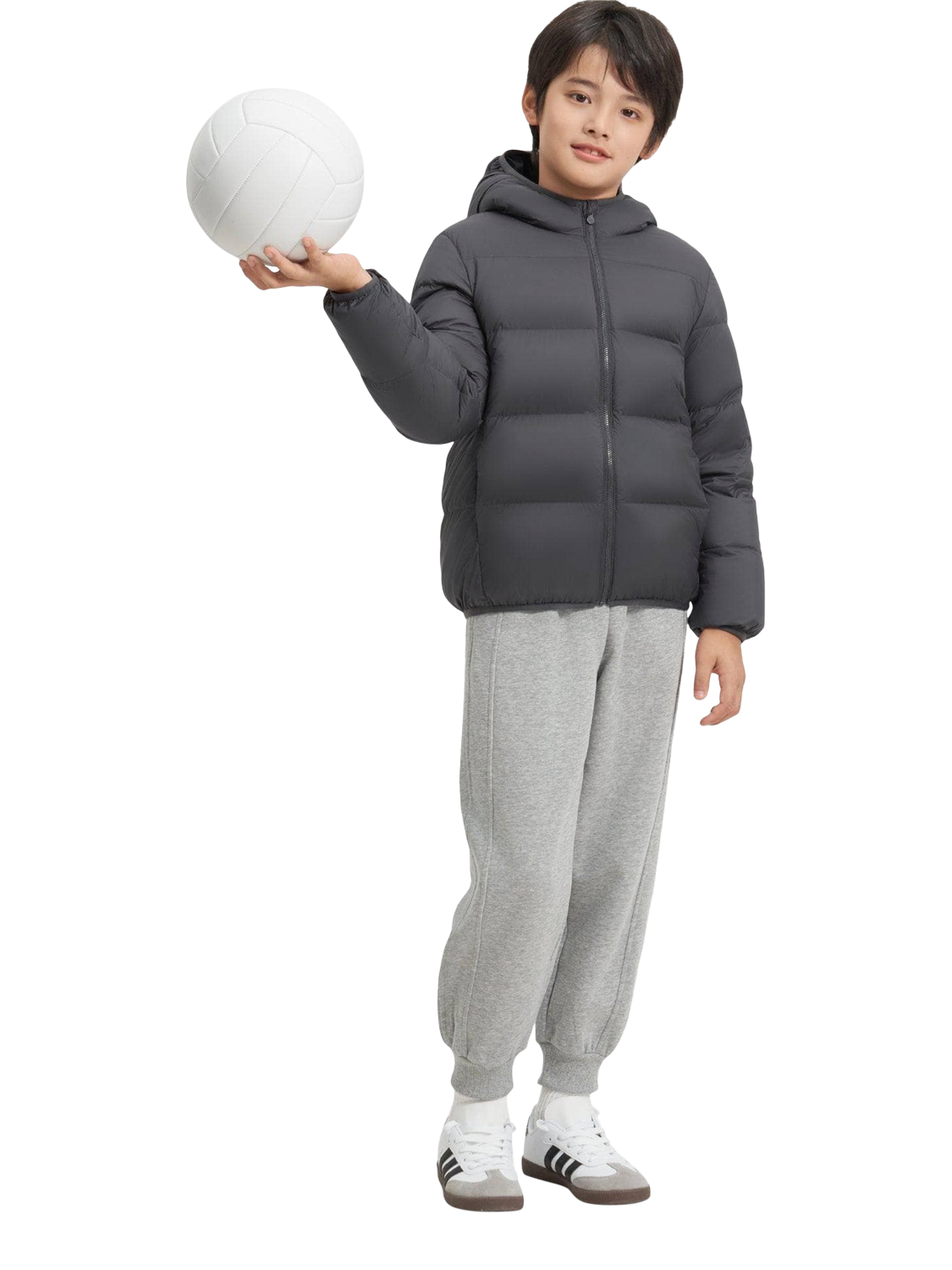 Product image 3 of 5, which shows Bosideng Kids' Unisex Everyday Down Jacket, Titanium Dark Grey, 3 years|4 years