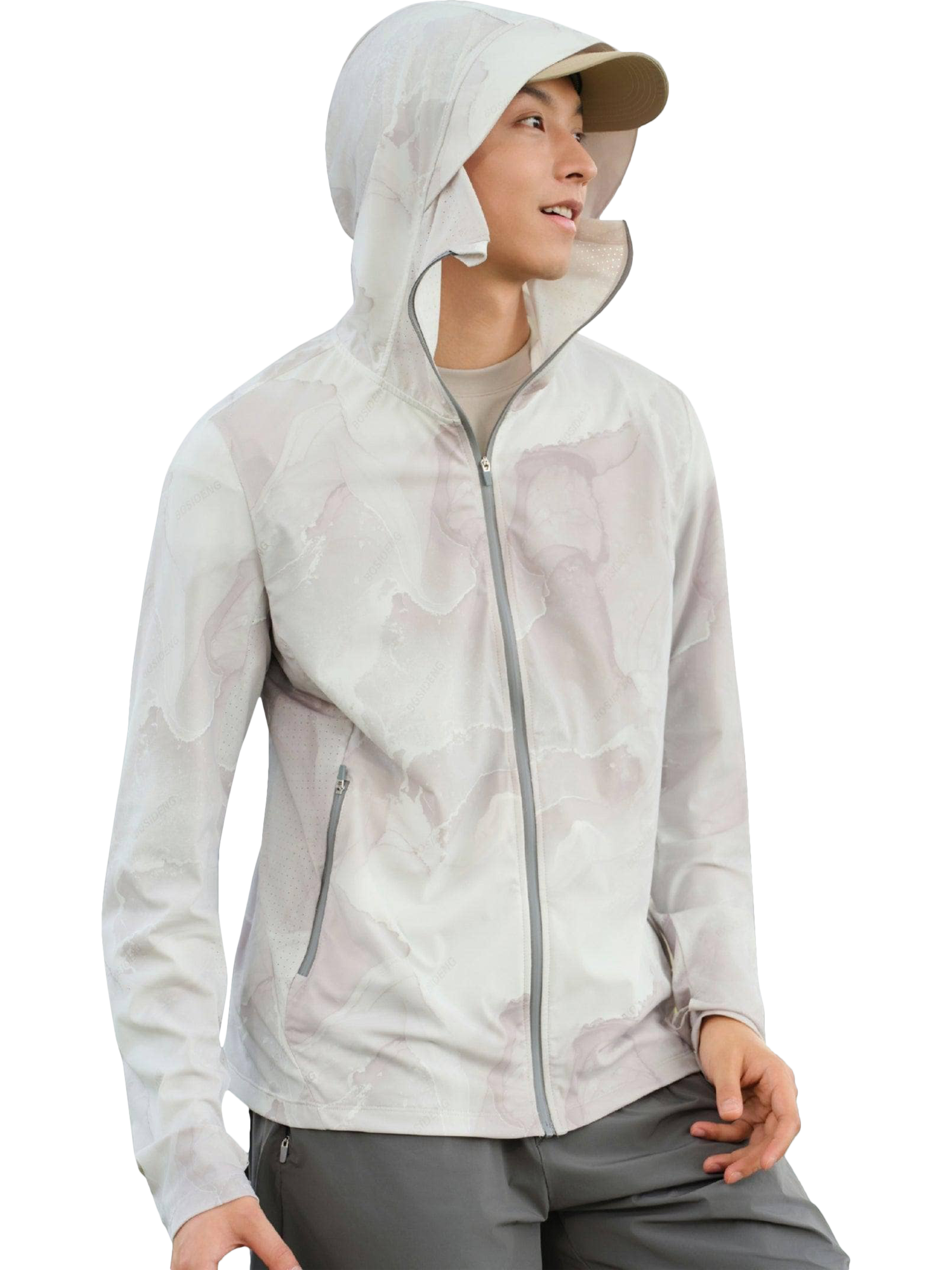 Product image 1 of 7, which shows Bosideng UPF Protection Jacket, Silver, XS