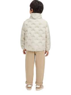 Bosideng Kids' Unisex Quilted Multi Layer Vest and Scarf Set - view 2, Wheat