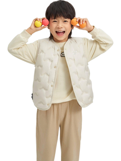 Bosideng Kids' Quilted Sleeveless Gilet, Wheat, Wheat