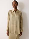 Jigsaw Textured Cocoon Shirt, Neutral