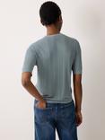 Jigsaw Pointelle Cable T-Shirt, Blue