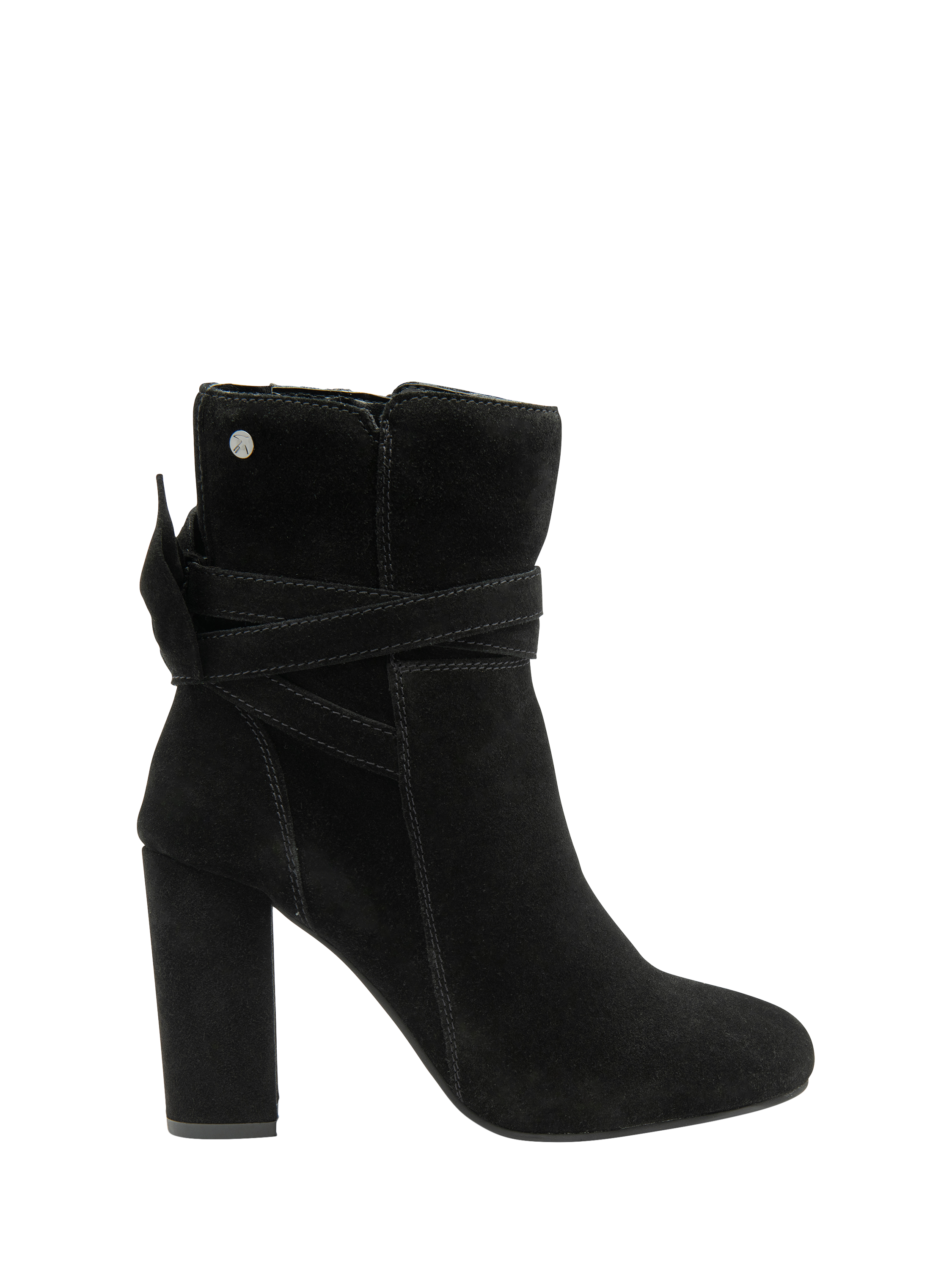 Product image 1 of 4, which shows Ravel Alder Suede Ankle Boots, Black, 3
