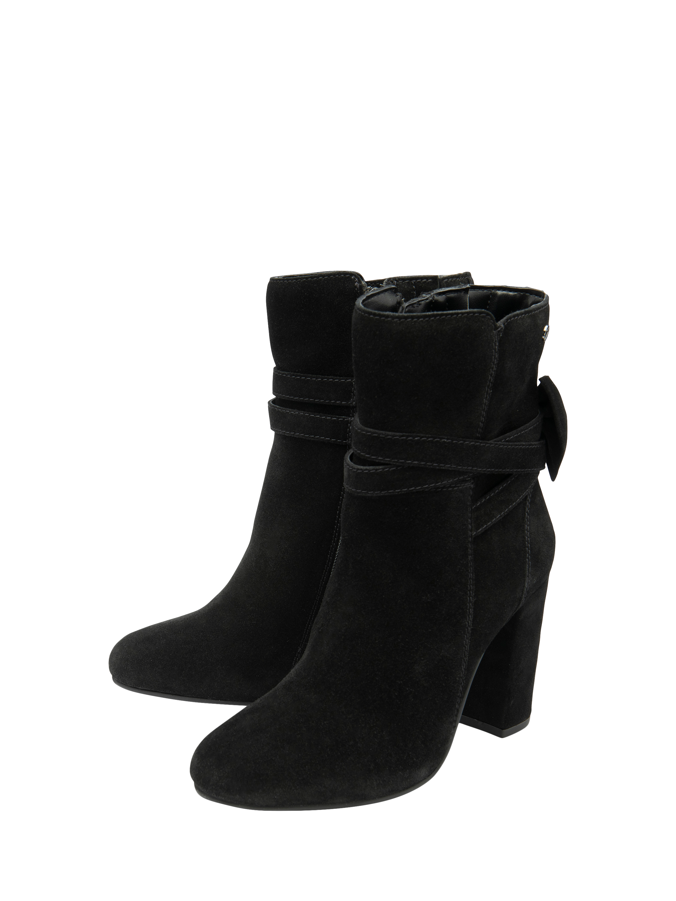 Product image 2 of 4, which shows Ravel Alder Suede Ankle Boots, Black, 3