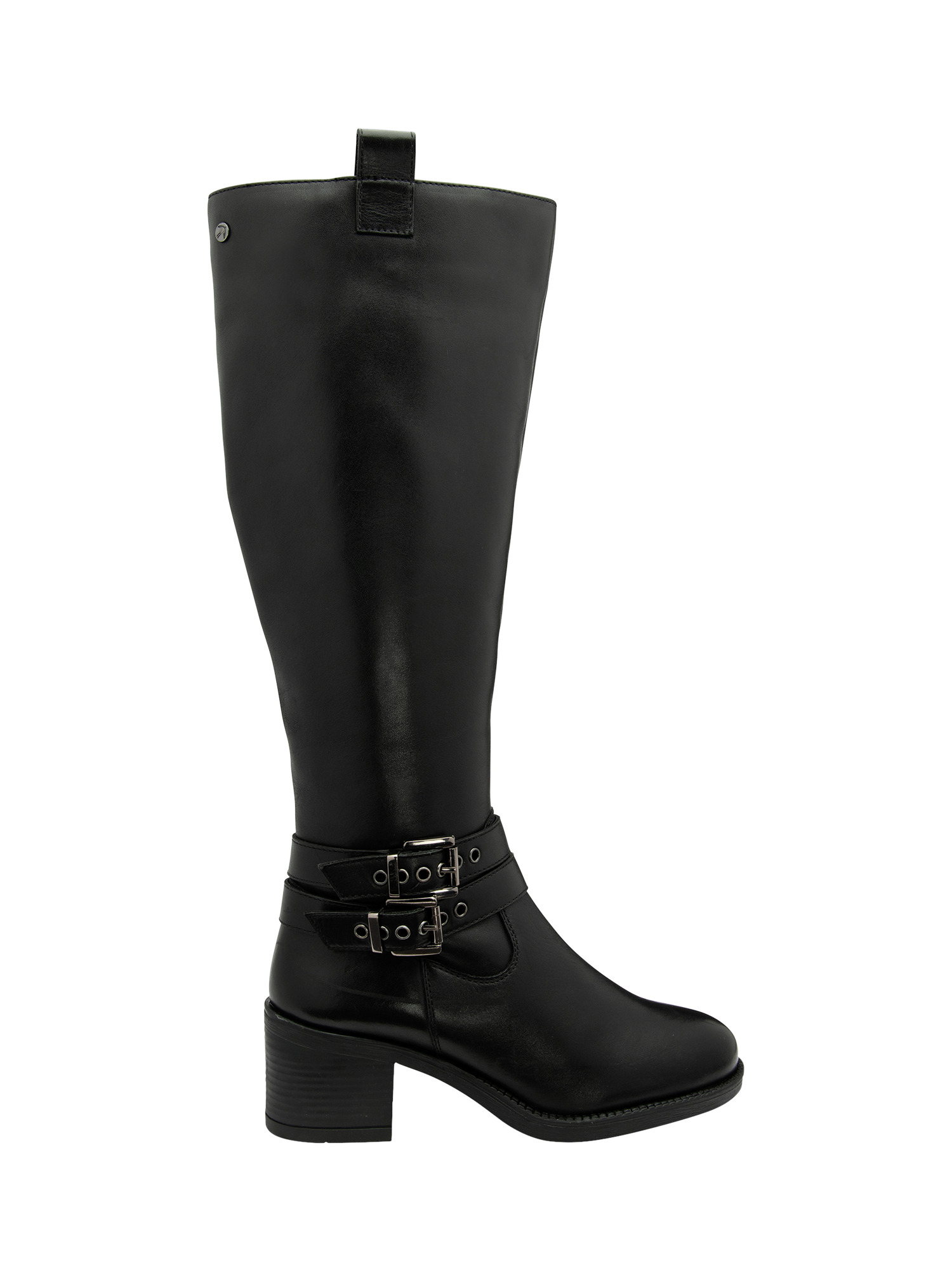 Product image 1 of 4, which shows Ravel Allora Leather Knee High Boots, Black, 3