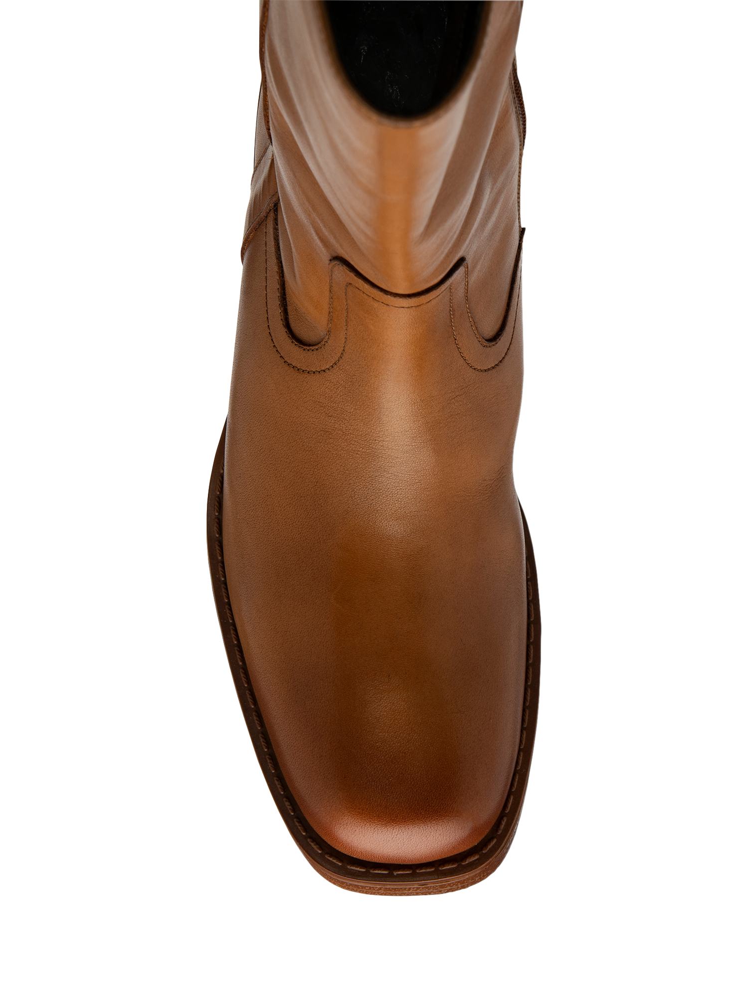 Product image 4 of 4, which shows Ravel Ancroft Leather Ankle Boots, Tan, 3