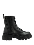 Ravel Blyth Textured Croc Effect Ankle Boots, Black