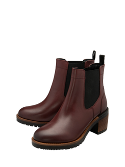 Ravel Bray Leather Chunky Biker Boots - view 2, Bordeaux