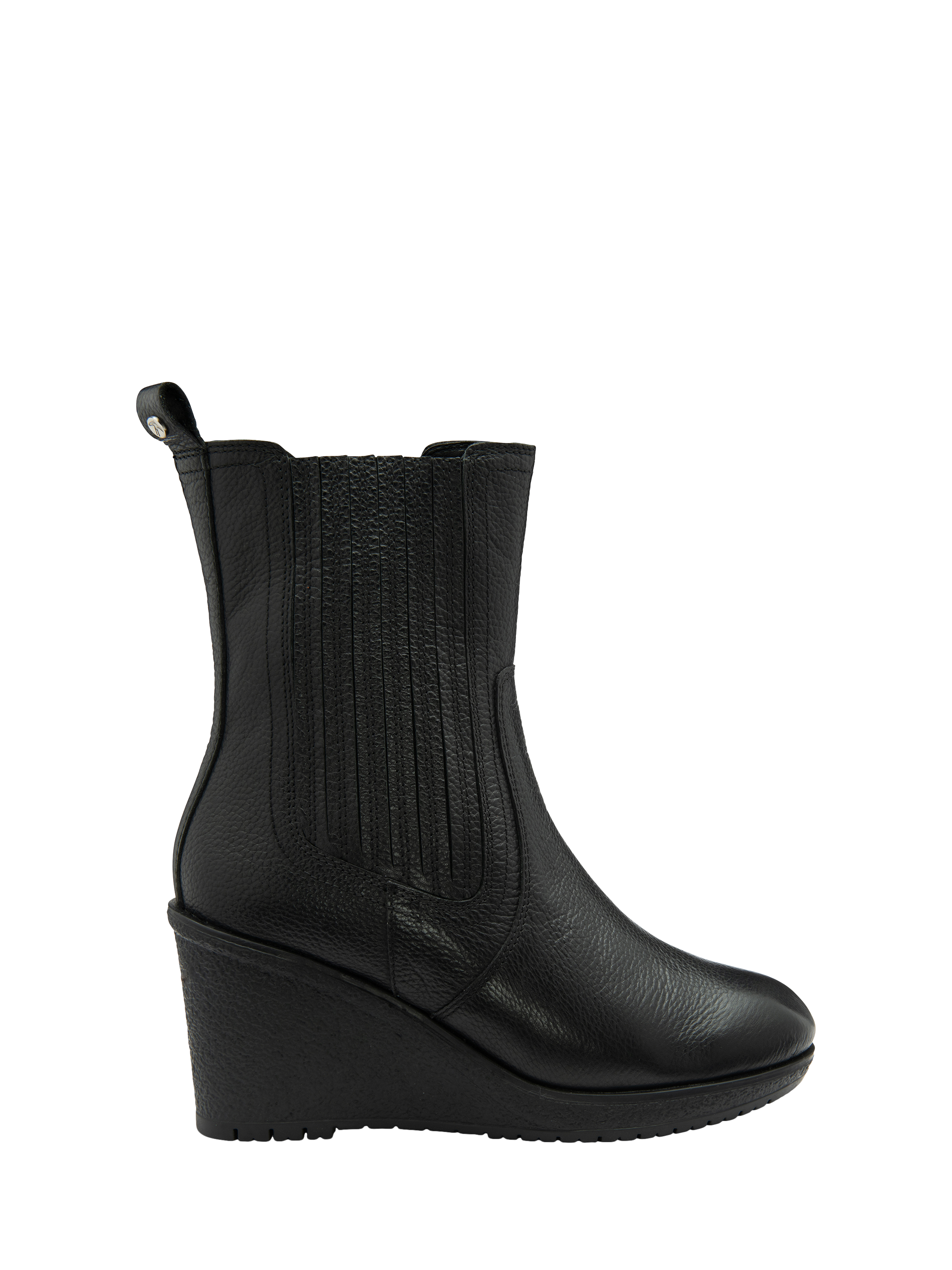 Product image 1 of 4, which shows Ravel Calvay Leather Ankle Boots, Black, 3