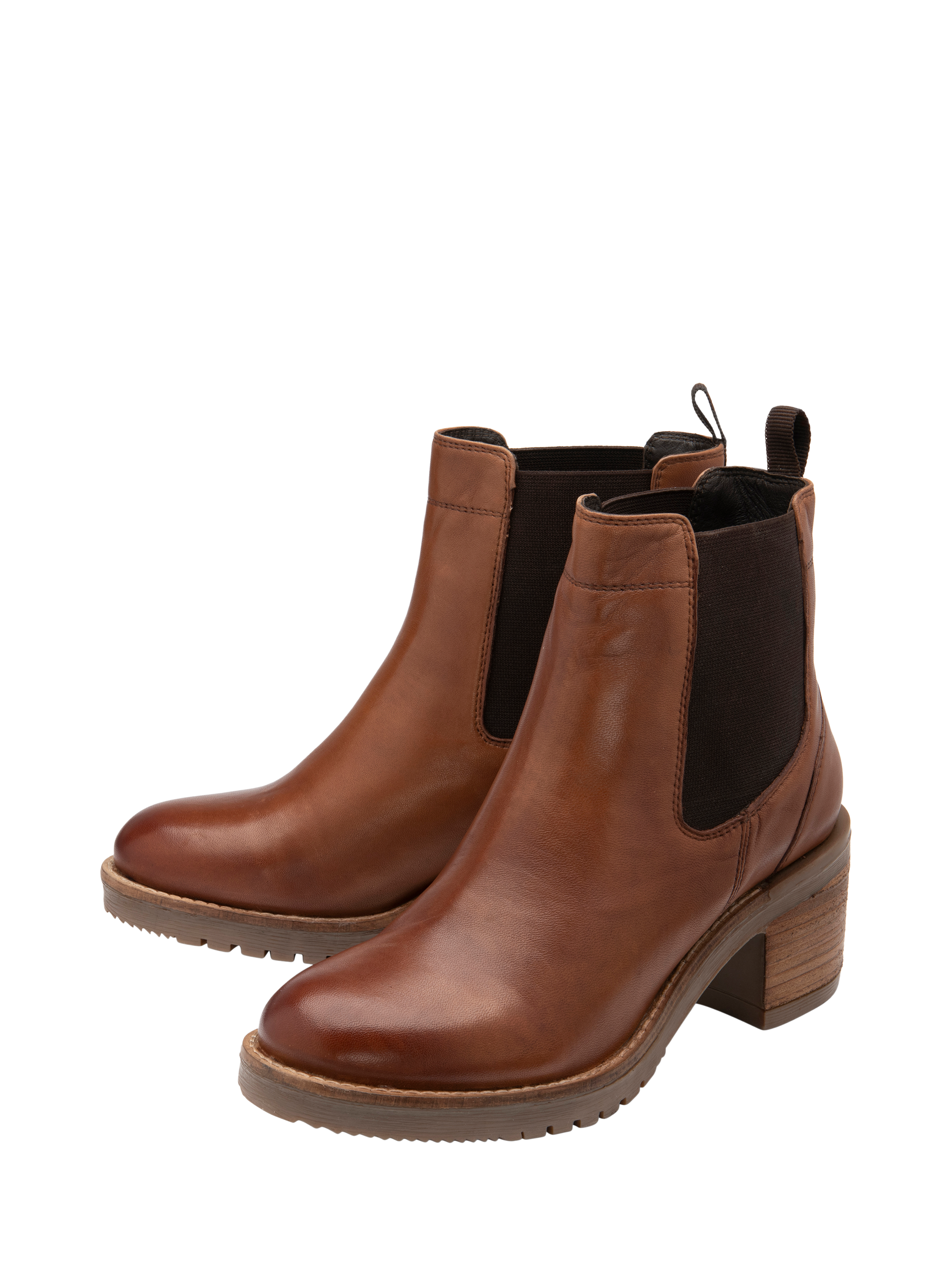 Product image 2 of 4, which shows Ravel Bray Leather Chunky Biker Boots, Tan, 3
