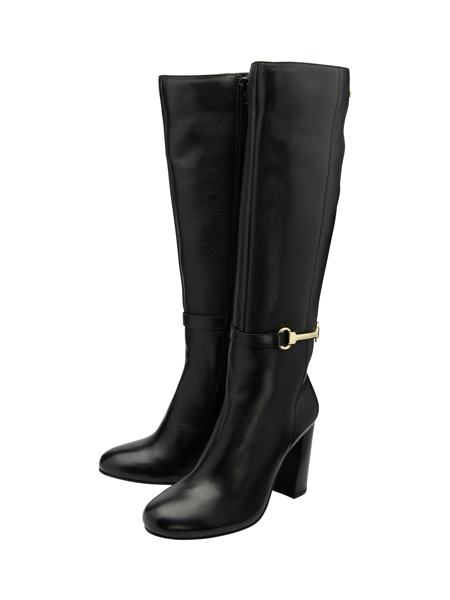 Product image 2 of 4, which shows Ravel Christon Leather Knee High Boots, Black, 3