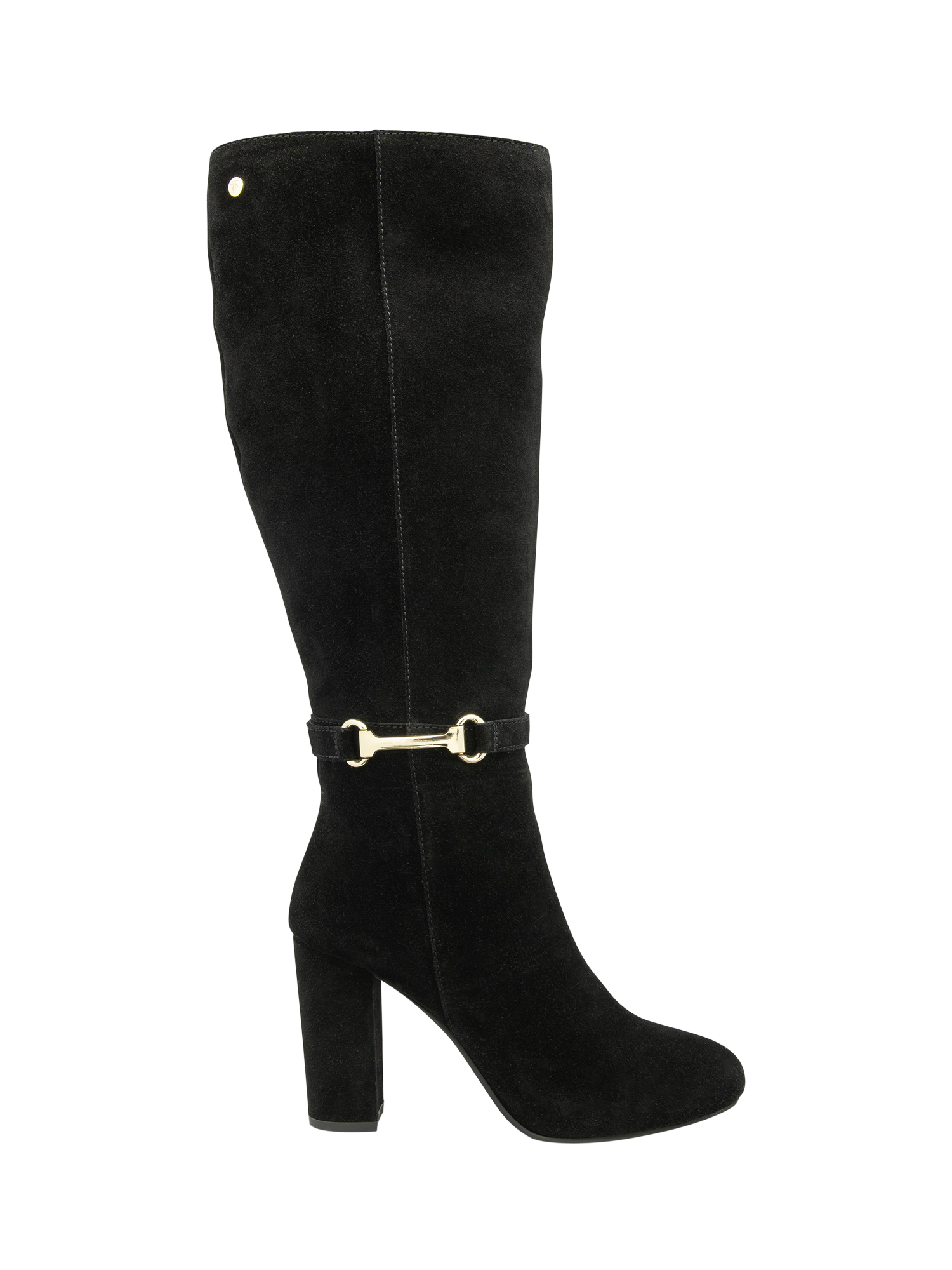 Product image 1 of 4, which shows Ravel Christon Suede Knee High Boots, Black, 3