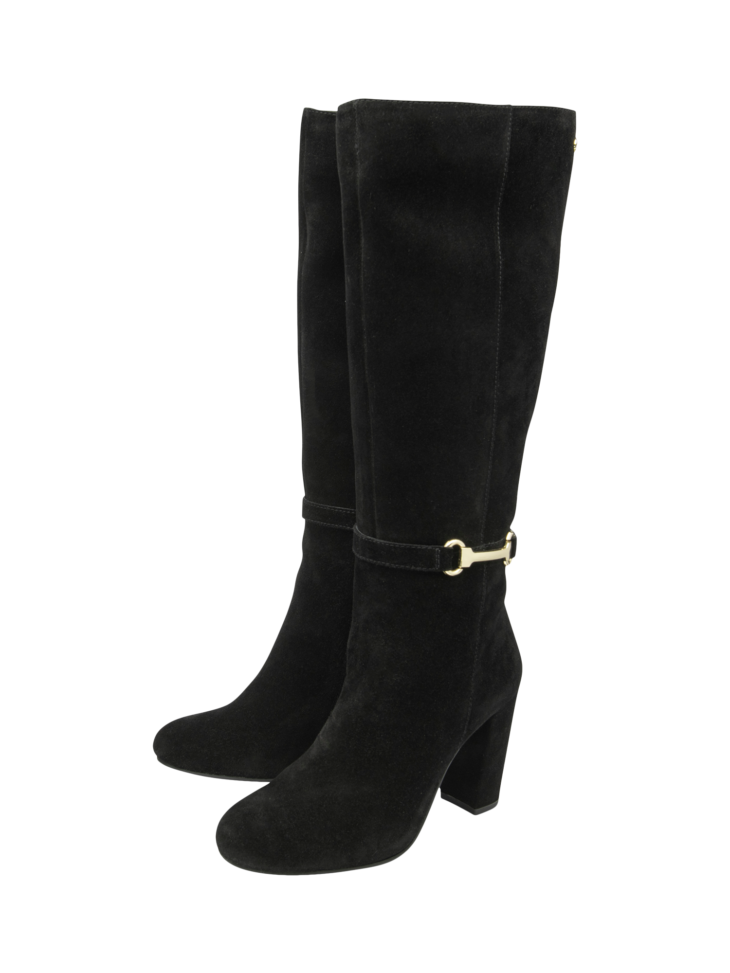 Product image 2 of 4, which shows Ravel Christon Suede Knee High Boots, Black, 3