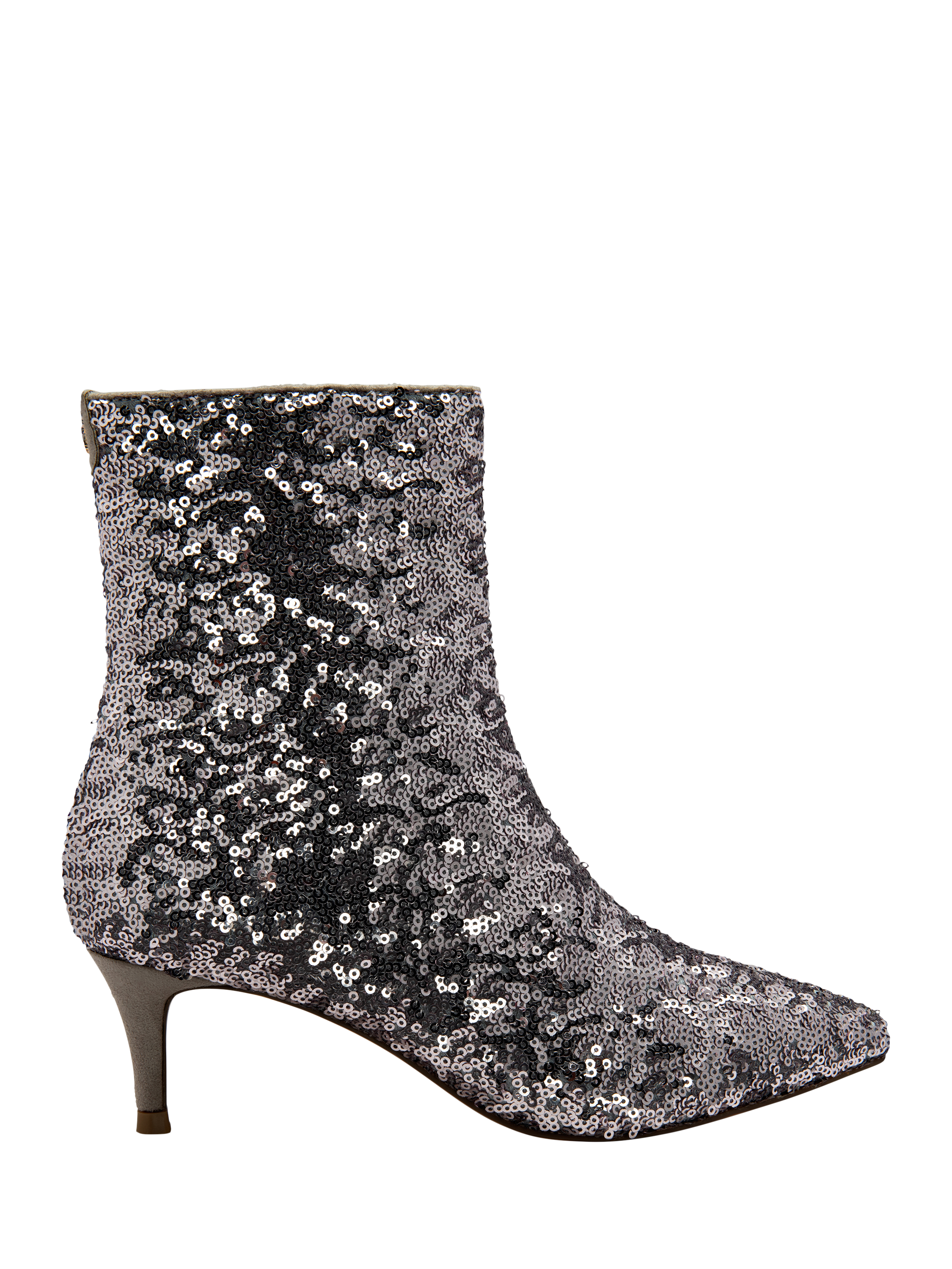 Product image 1 of 4, which shows Ravel Currans Sequin Ankle Boots, Silver, 3