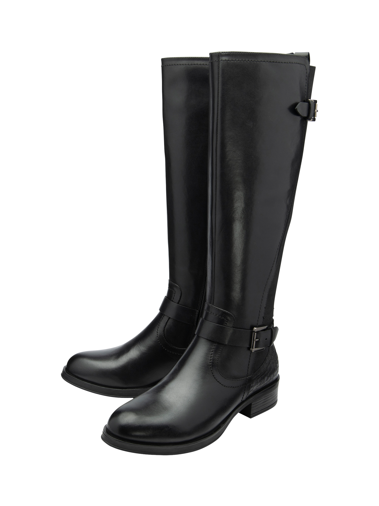 Product image 2 of 4, which shows Ravel Eildon Leather Knee High Boots, Black, 3
