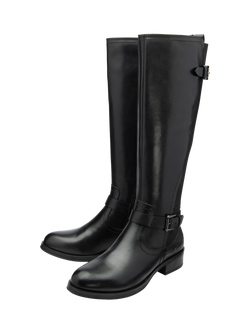 Ravel Eildon Leather Knee High Boots, Black - view 2, Black