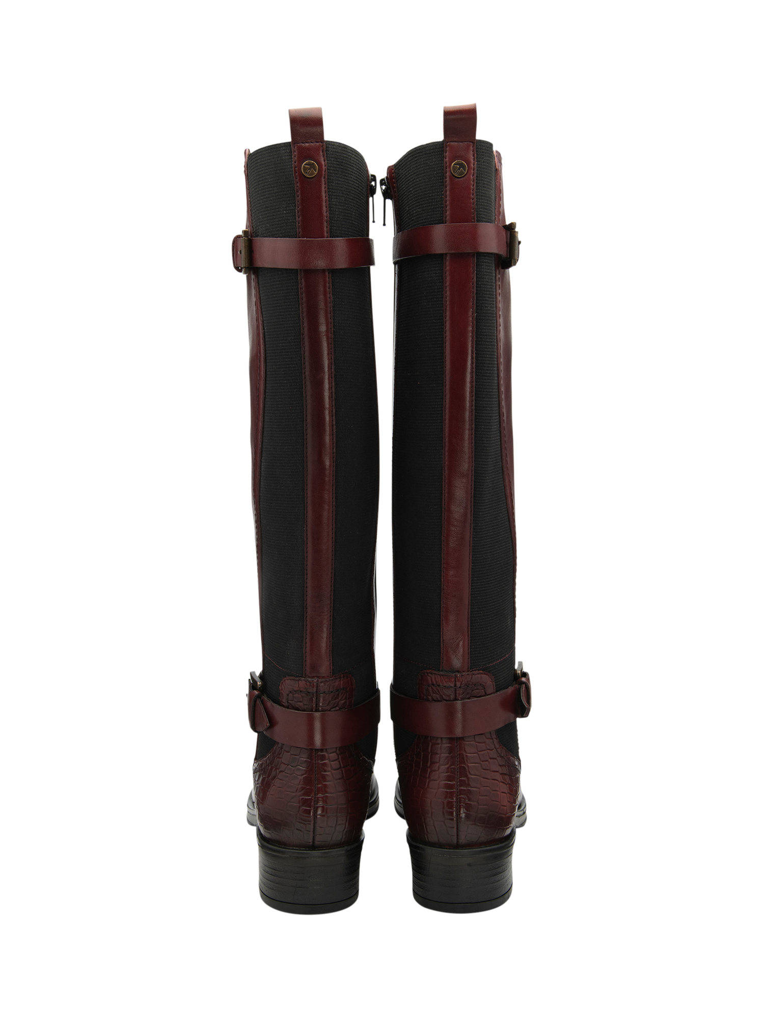 Product image 3 of 4, which shows Ravel Eildon Leather Knee High Boots, Bordeaux, 3