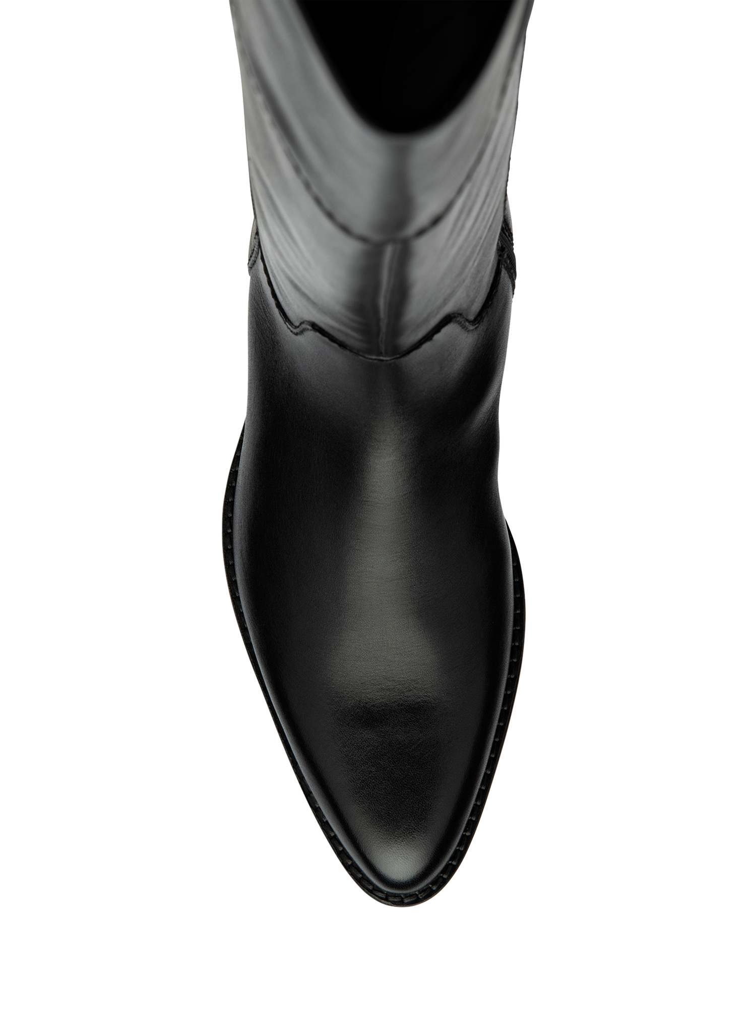 Product image 4 of 4, which shows Ravel Forge Leather Knee High Boots, Black, 3