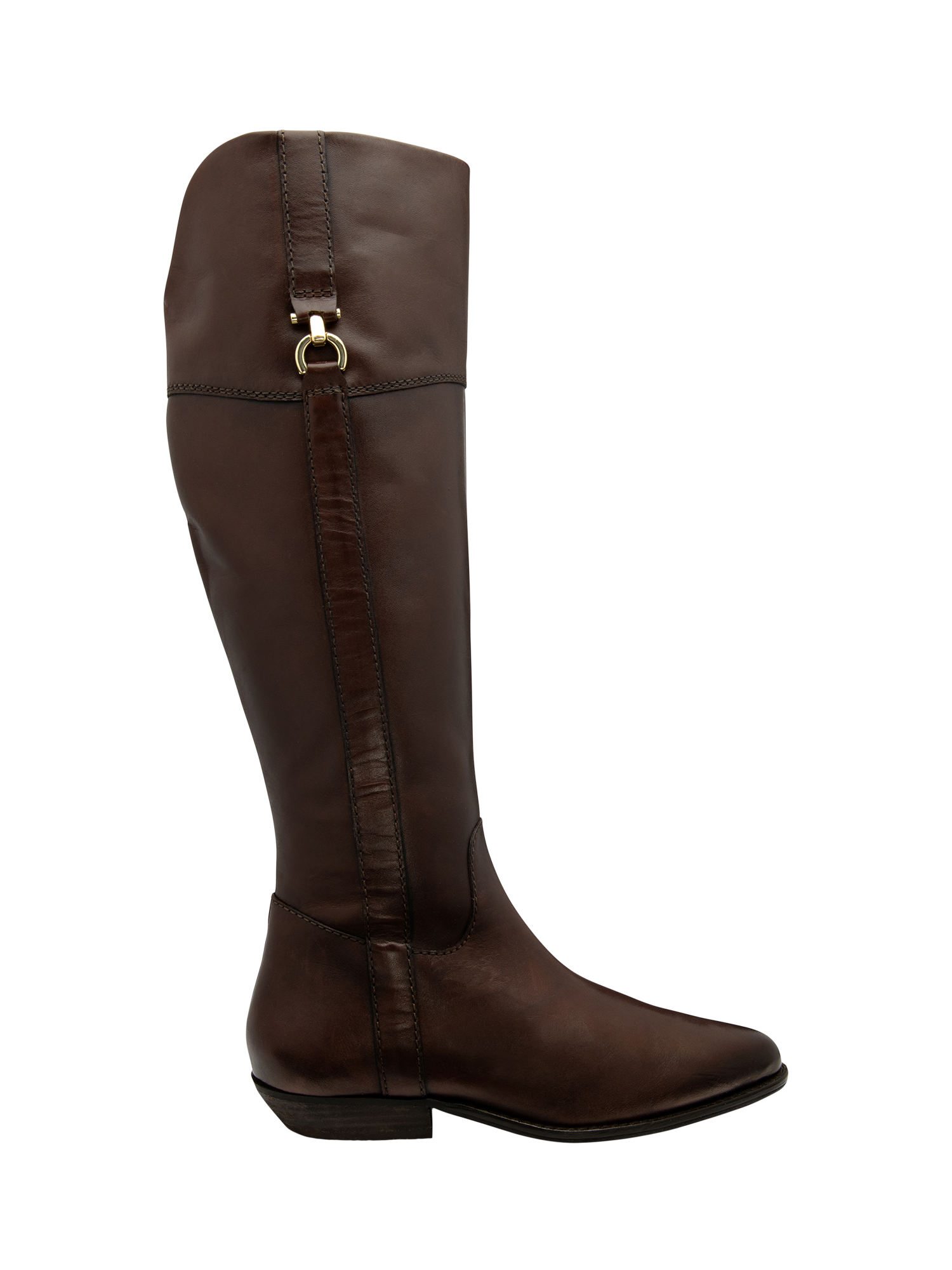 Product image 1 of 4, which shows Ravel Forge Leather Knee High Boots, Brown, 3